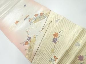 雅遊清映花筏文織出し袋帯